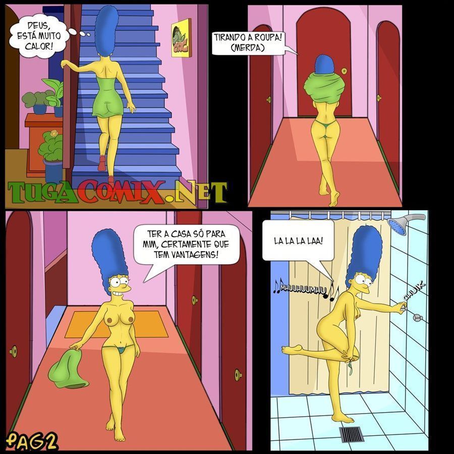Os Simpsons Hentai - Incesto Bart fode sua mãe gostosa - Quadrinhos Porno