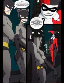 Cartoon Porno – Batman fode mulher Gato e Arlequina